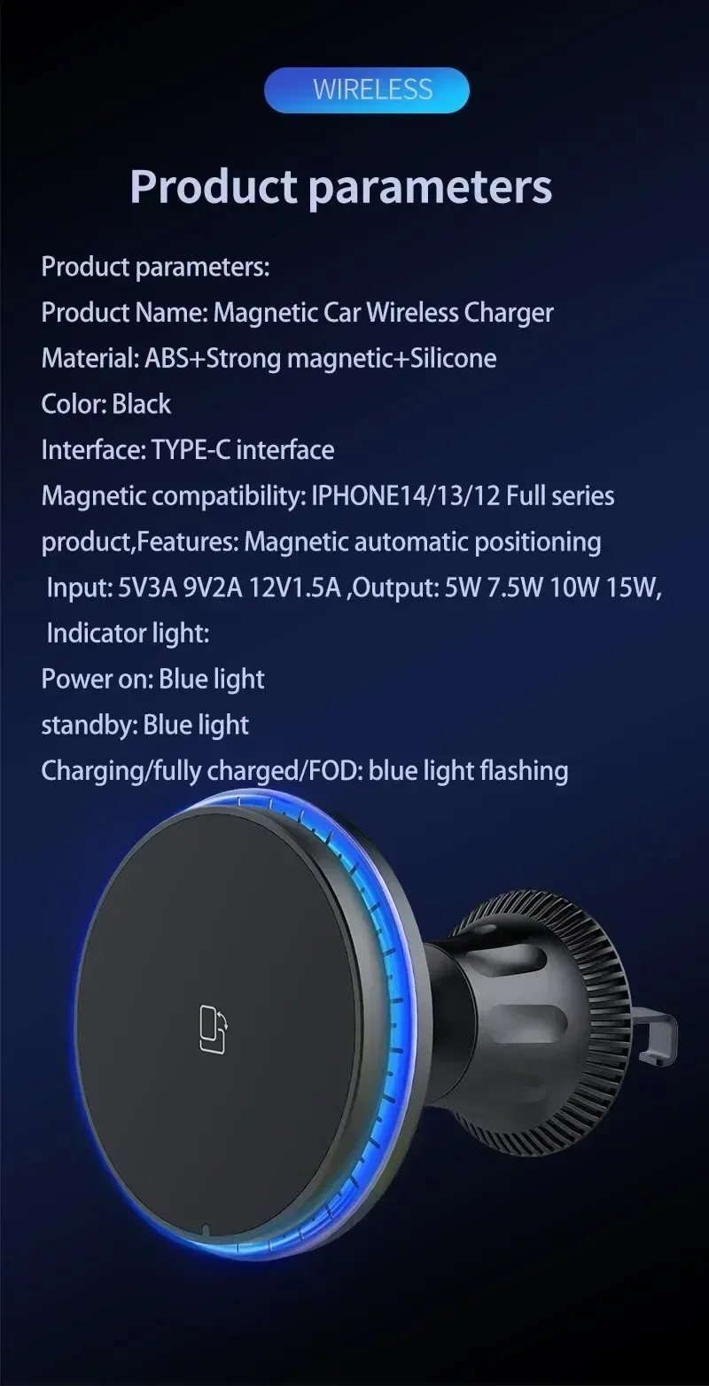 Modes d'éclairage du chargeur sans fil