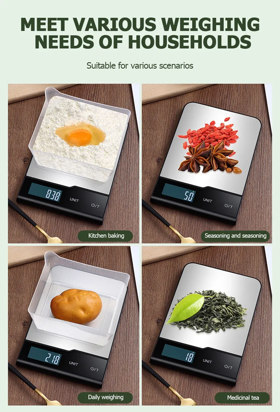Balance de cuisine en situation dans la cuisine