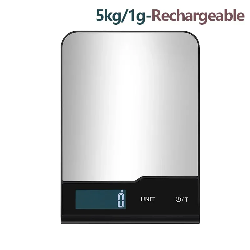 Balance de cuisine numérique rechargeable en acier inoxydable, 5 kg / 10 kg / 15 kg 8