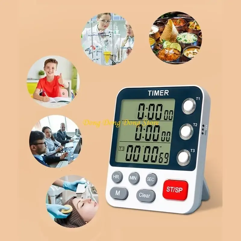 Minuteur de cuisine fixé sur un réfrigérateur