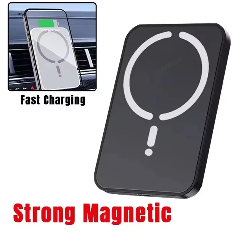 Support magnétique sans fil pour grille d'aération de voiture avec chargeur rapide compatible iPhone