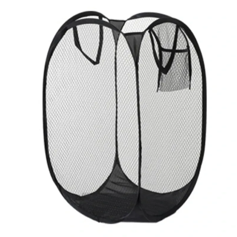Panier à linge pliable en maille ventilée, gain de place pour salle de bain 7