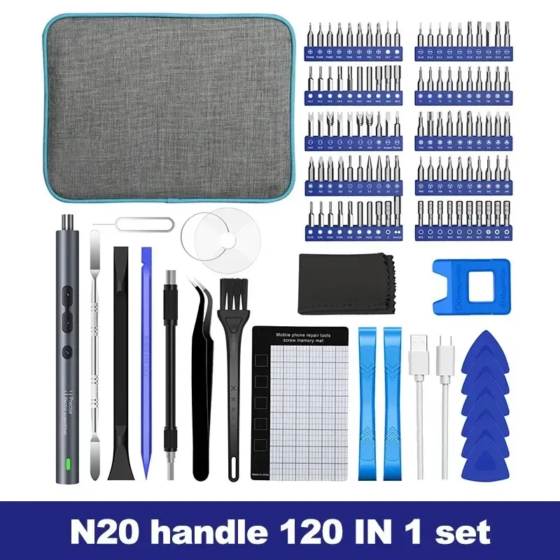 Tournevis électrique de précision 62 en 1, kit d'outils électriques, mini tournevis sans fil rechargeable à embouts magnétiques pour téléphone portable Xiaomi 10