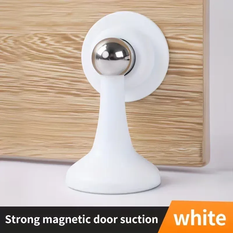 Butée de porte magnétique – Support magnétique puissant sans perçage, coupe-vent et silencieux, en plastique durable, noir/blanc/gris pour la maison et le bureau 9