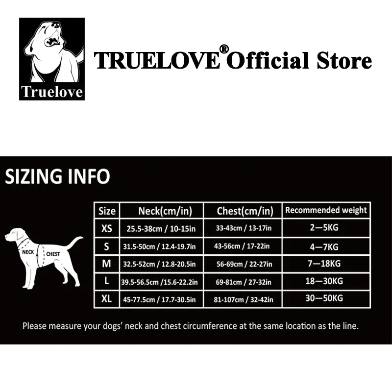 Harnais pour animaux de compagnie sans traction en nylon réfléchissant, réglable, style Step-in – TRUE LOVE TLH5654 5