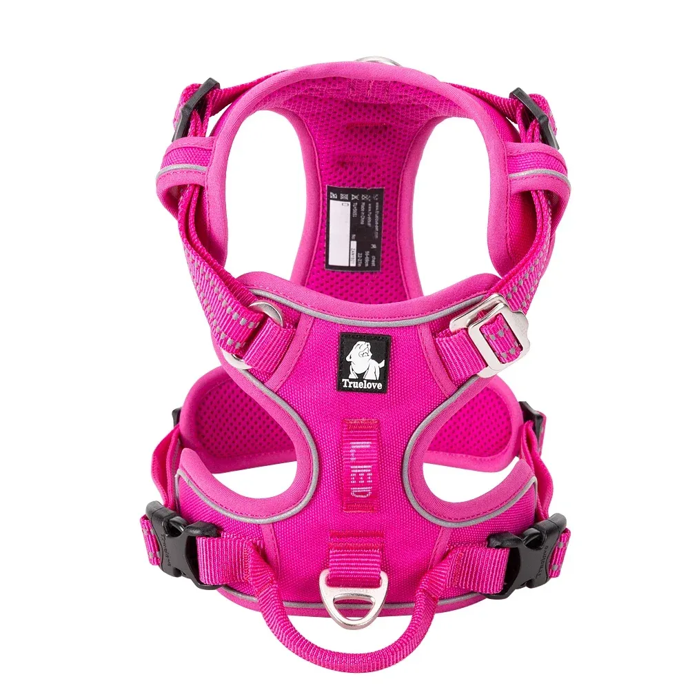 Harnais pour animaux de compagnie sans traction en nylon réfléchissant, réglable, style Step-in – TRUE LOVE TLH5654 11