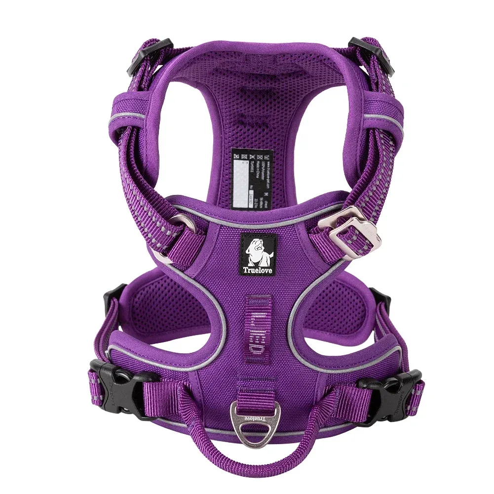 Harnais pour animaux de compagnie sans traction en nylon réfléchissant, réglable, style Step-in – TRUE LOVE TLH5654 13