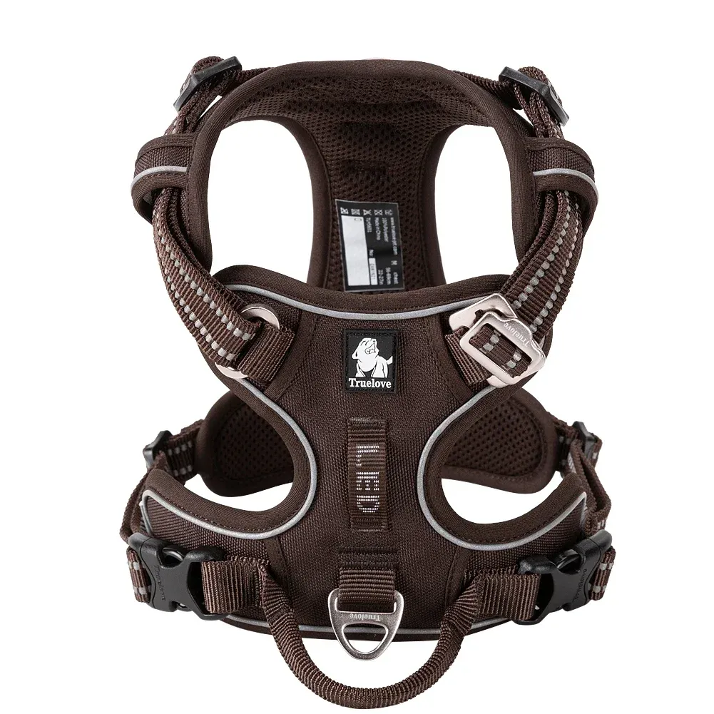 Harnais pour animaux de compagnie sans traction en nylon réfléchissant, réglable, style Step-in – TRUE LOVE TLH5654 16