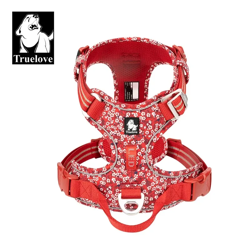 Harnais pour animaux de compagnie sans traction en nylon réfléchissant, réglable, style Step-in – TRUE LOVE TLH5654 19