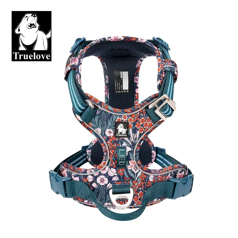 Harnais pour animaux de compagnie sans traction en nylon réfléchissant, réglable, style Step-in – TRUE LOVE TLH5654 22