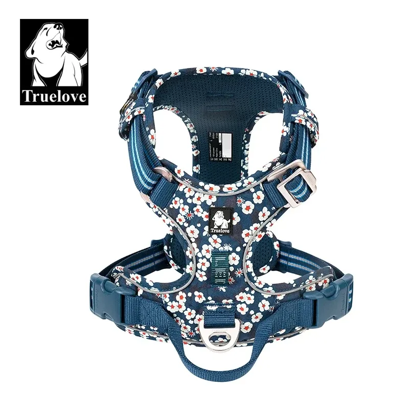Harnais pour animaux de compagnie sans traction en nylon réfléchissant, réglable, style Step-in – TRUE LOVE TLH5654 7
