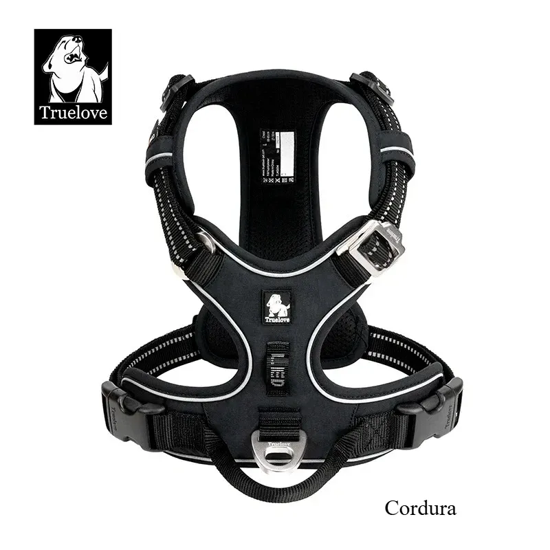 Harnais pour animaux de compagnie sans traction en nylon réfléchissant, réglable, style Step-in – TRUE LOVE TLH5654 24