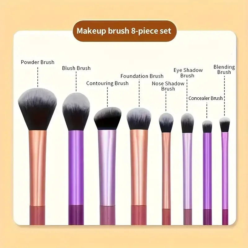 Pinceaux de maquillage en situation