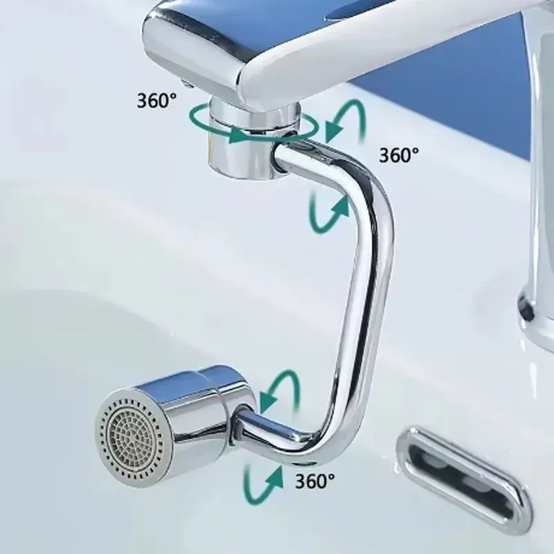 Rotation du prolongateur de robinet à 1080 degrés