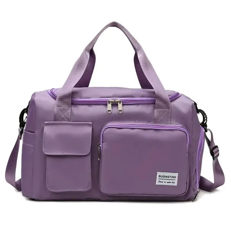 Grand sac de voyage week-end avec compartiment à chaussures, sac de sport femme à bandoulière 7
