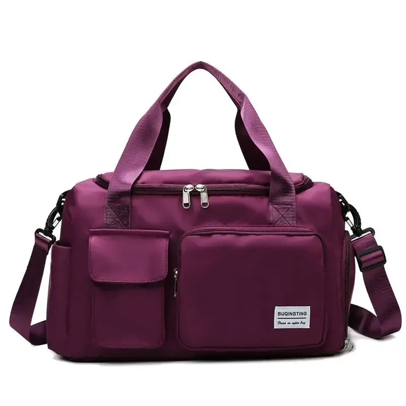 Grand sac de voyage week-end avec compartiment à chaussures, sac de sport femme à bandoulière 11