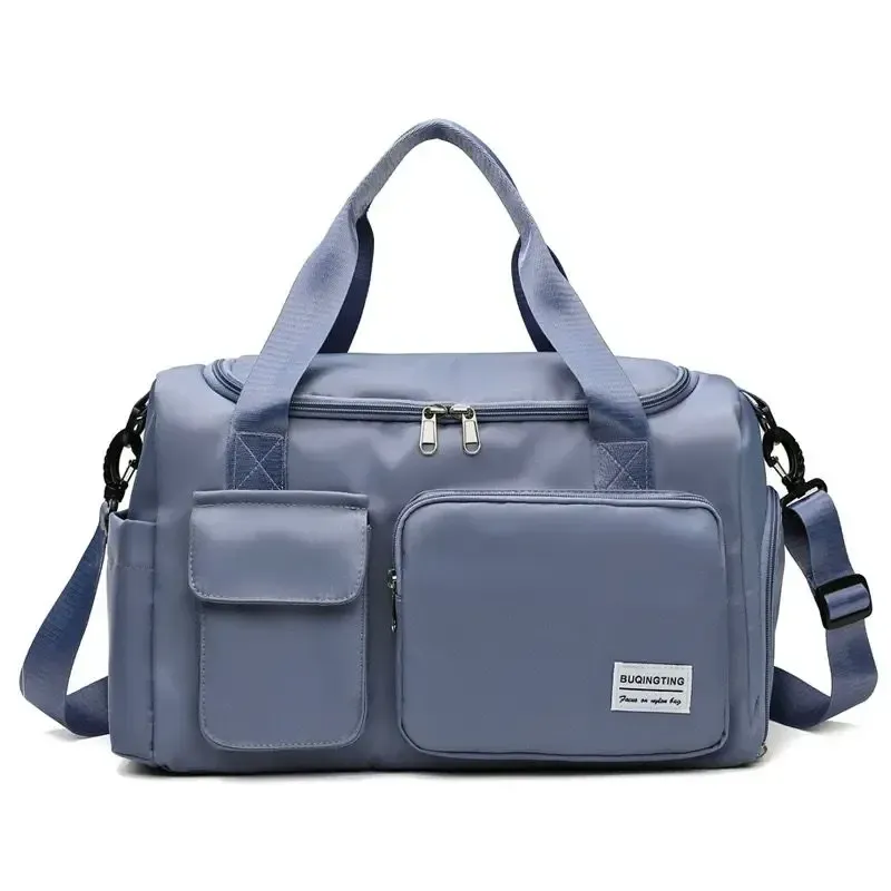 Grand sac de voyage week-end avec compartiment à chaussures, sac de sport femme à bandoulière 9