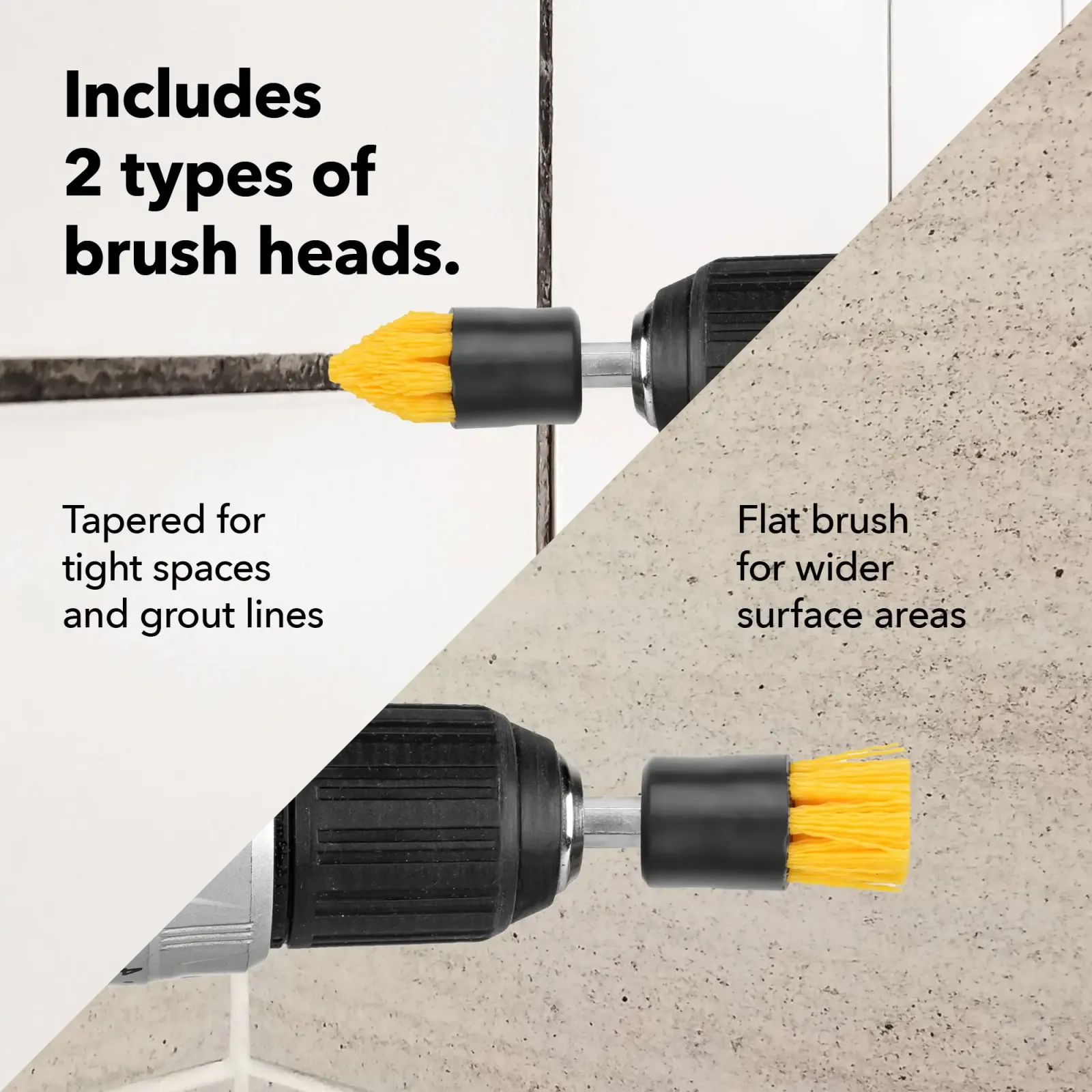 Brosse plate pour nettoyage de surfaces