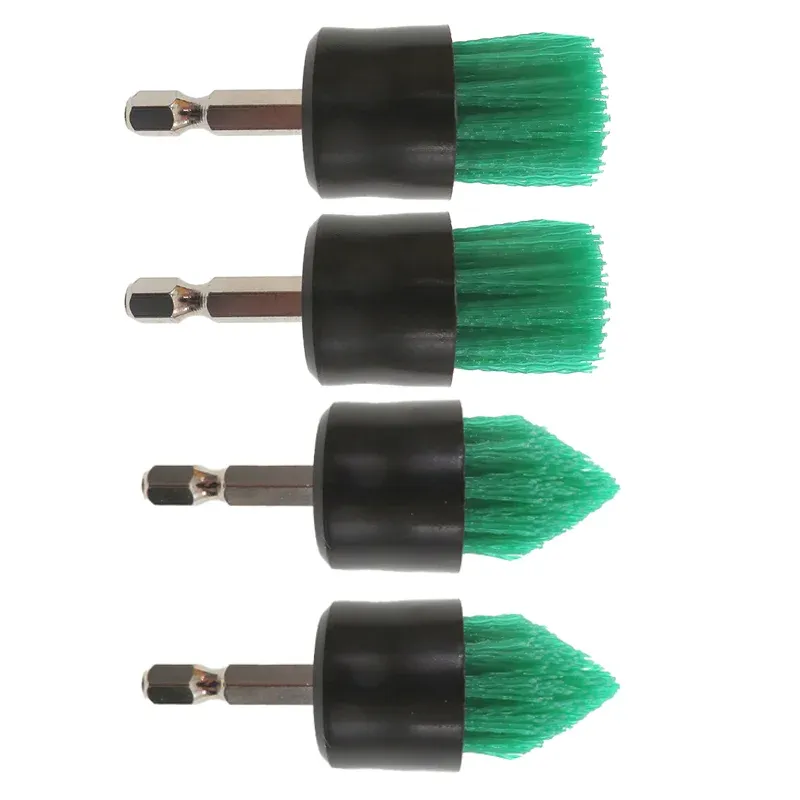 Kit de brosses de nettoyage 4 pièces pour perceuse sans fil, avec brosse conique et brosse plate pour coulis de carrelage 8