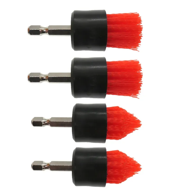 Kit de brosses de nettoyage 4 pièces pour perceuse sans fil, avec brosse conique et brosse plate pour coulis de carrelage 12