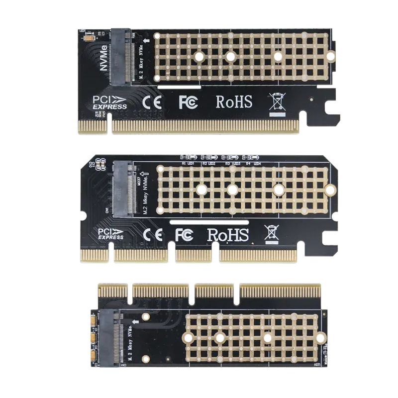 Carte adaptateur M.2 NVMe clé M vers PCIe 3.0 pour SSD, compatible slots PCIe x4, x8 et x16, pour ordinateur de bureau