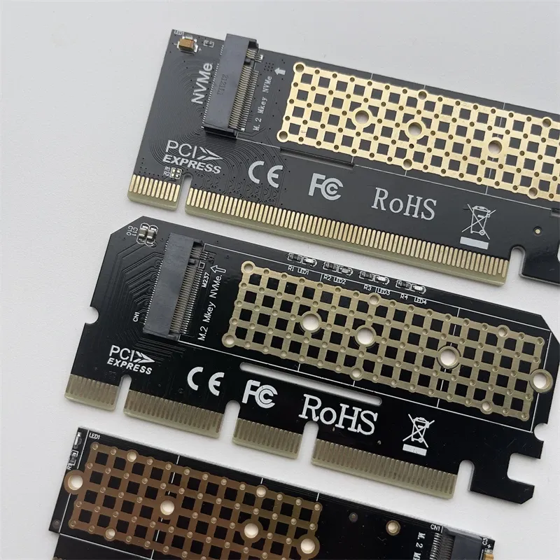 Carte adaptateur M.2 NVMe clé M vers PCIe 3.0 pour SSD, compatible slots PCIe x4, x8 et x16, pour ordinateur de bureau 2