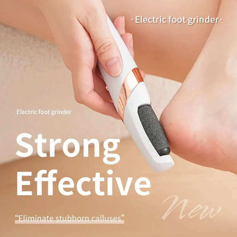 Lime à pieds électrique rechargeable à double vitesse avec 2 têtes de rouleaux pour l'exfoliation des peaux mortes 6
