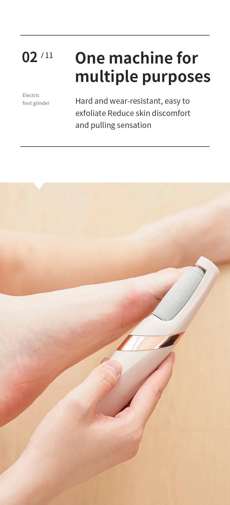 Lime électrique pour pieds, design compact