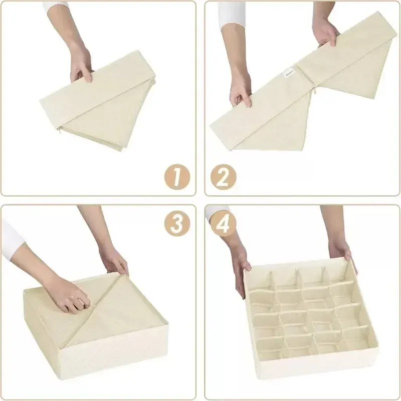 Détail des compartiments de rangement