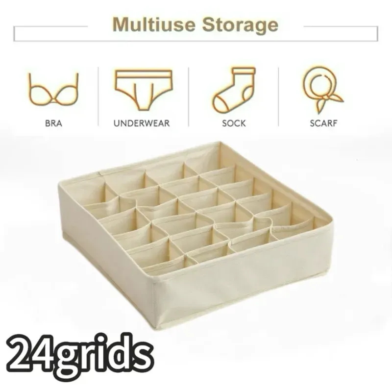 Organisateur de tiroir pour sous-vêtements, chaussettes et soutiens-gorge, boîte de rangement pour pantalons, cravates et vêtements, idéal pour armoire et garde-robe 18