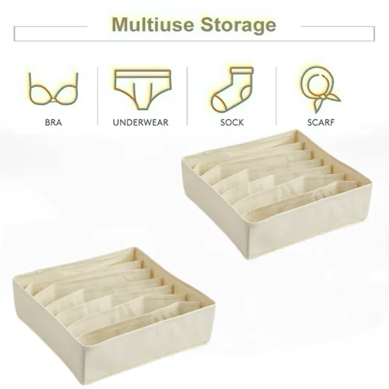 Organisateur de tiroir pour sous-vêtements, chaussettes et soutiens-gorge, boîte de rangement pour pantalons, cravates et vêtements, idéal pour armoire et garde-robe 22