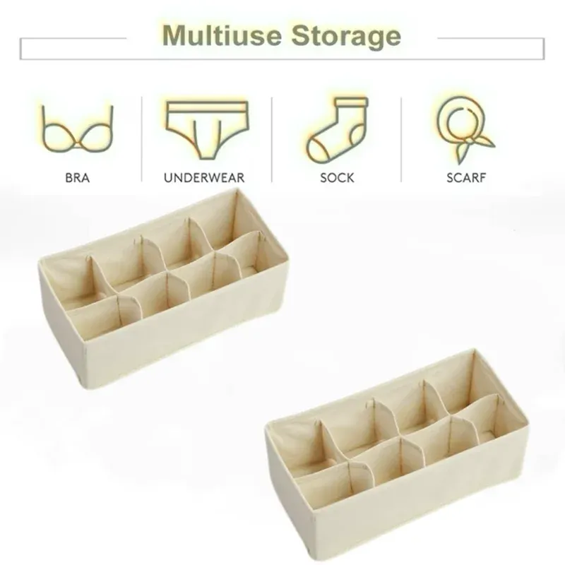 Organisateur de tiroir pour sous-vêtements, chaussettes et soutiens-gorge, boîte de rangement pour pantalons, cravates et vêtements, idéal pour armoire et garde-robe 23
