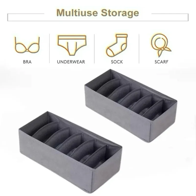 Organisateur de tiroir pour sous-vêtements, chaussettes et soutiens-gorge, boîte de rangement pour pantalons, cravates et vêtements, idéal pour armoire et garde-robe 10