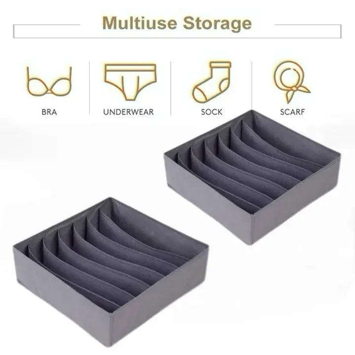Organisateur de tiroir pour sous-vêtements, chaussettes et soutiens-gorge, boîte de rangement pour pantalons, cravates et vêtements, idéal pour armoire et garde-robe 11