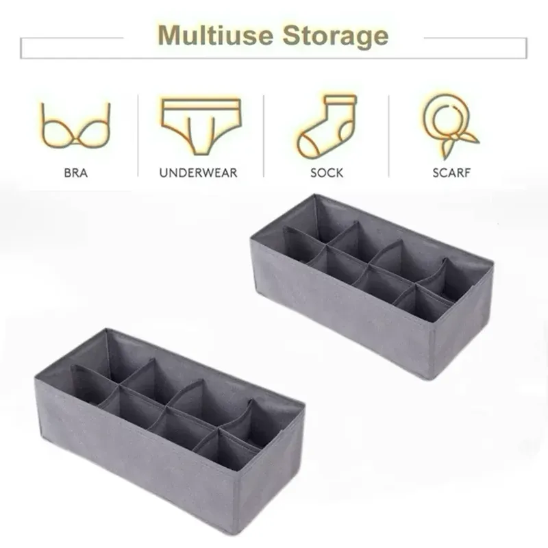 Organisateur de tiroir pour sous-vêtements, chaussettes et soutiens-gorge, boîte de rangement pour pantalons, cravates et vêtements, idéal pour armoire et garde-robe 12