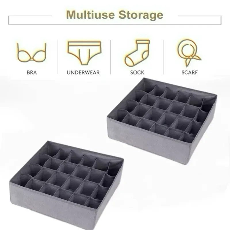 Organisateur de tiroir pour sous-vêtements, chaussettes et soutiens-gorge, boîte de rangement pour pantalons, cravates et vêtements, idéal pour armoire et garde-robe 7