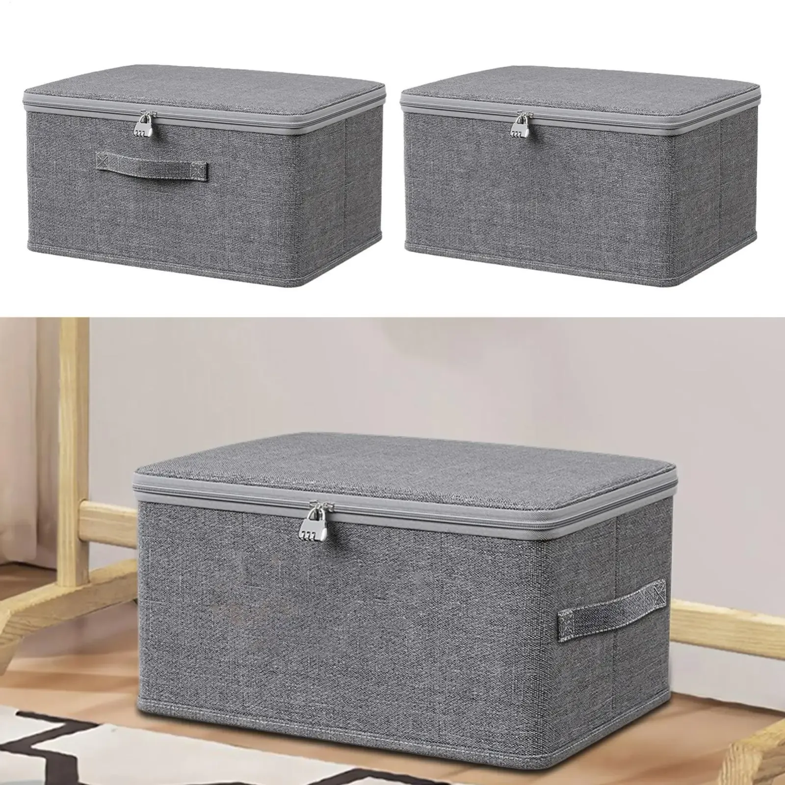 Grande boîte de rangement verrouillable