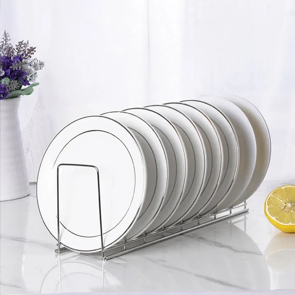 Égouttoir à vaisselle en acier inoxydable, rangement de bols