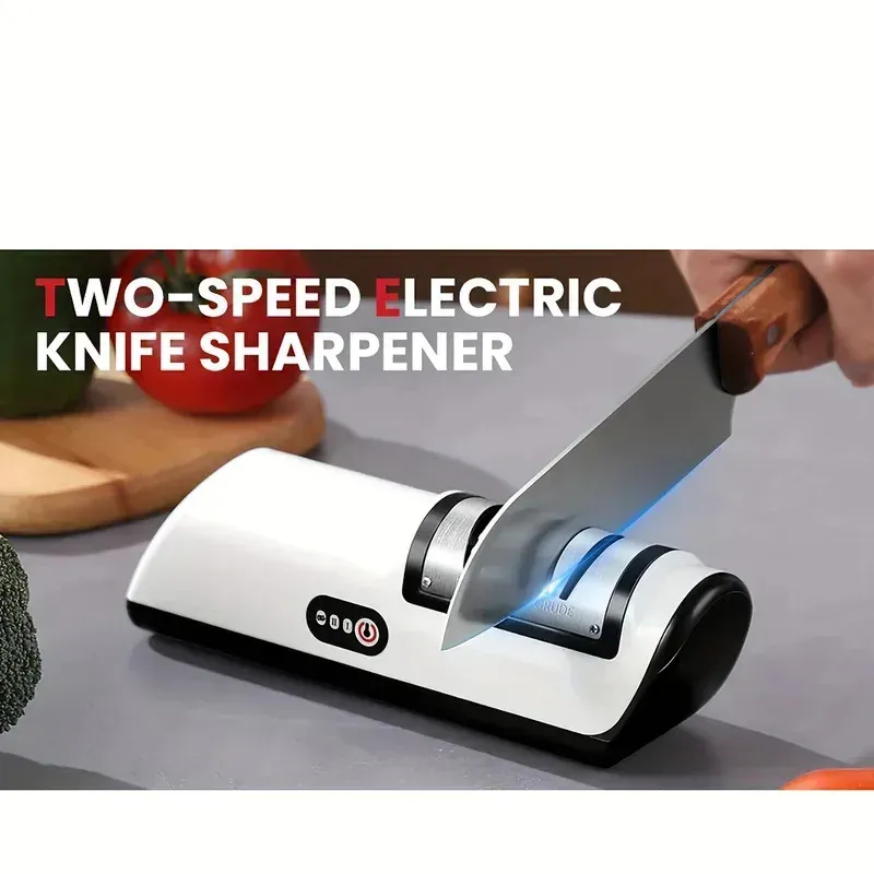Aiguiseur électrique automatique pour couteaux de cuisine, multifonction, 4 vitesses 4