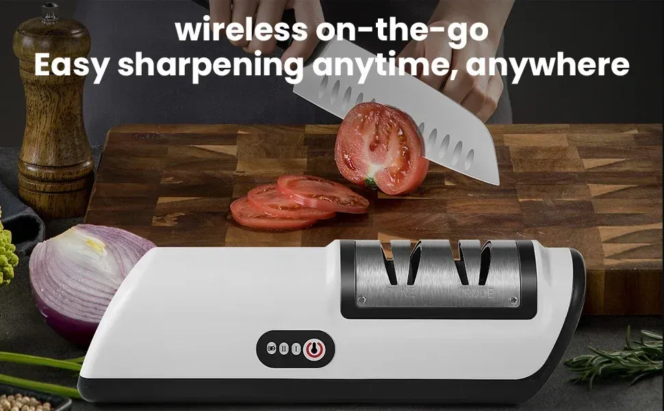 Aiguiseur de couteaux électrique, ambiance cuisine
