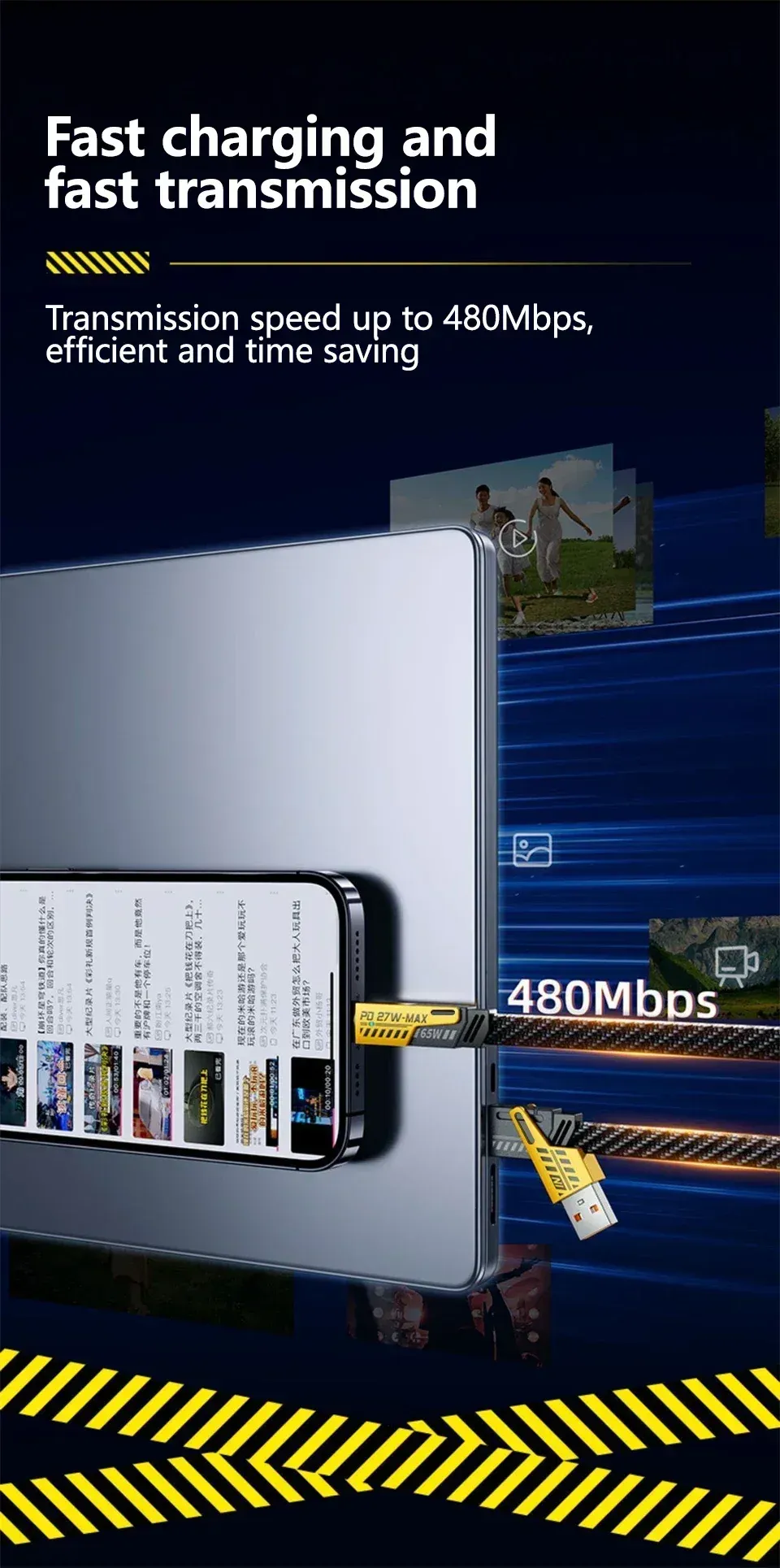 Câble Mecha multi-ports, vue complète