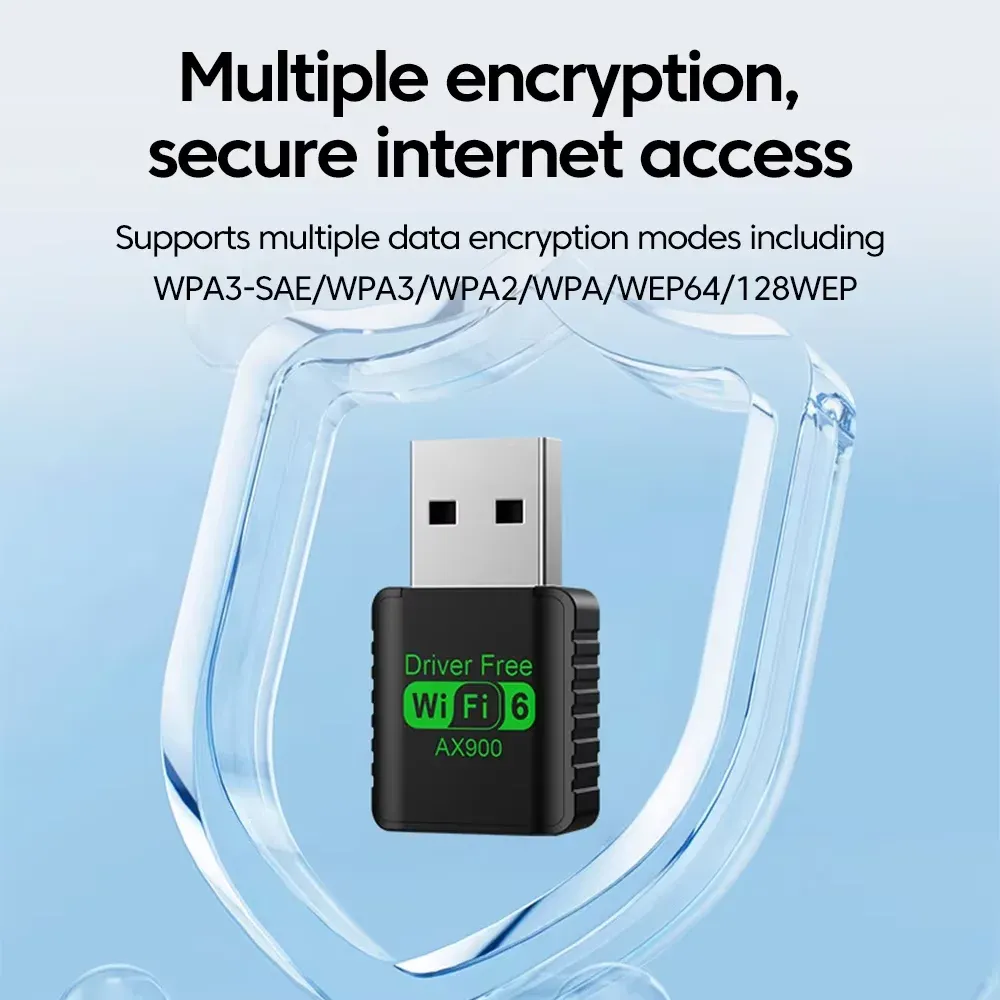 Adaptateur USB WiFi 900 Mbps Bluetooth 5.4 2 en 1, clé double bande 2,4 GHz / 5 GHz, WiFi 6, récepteur réseau sans fil, pilote gratuit 3