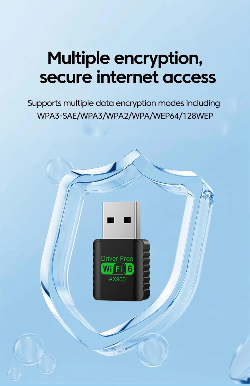 Adaptateur Wi-Fi USB, détails de finition