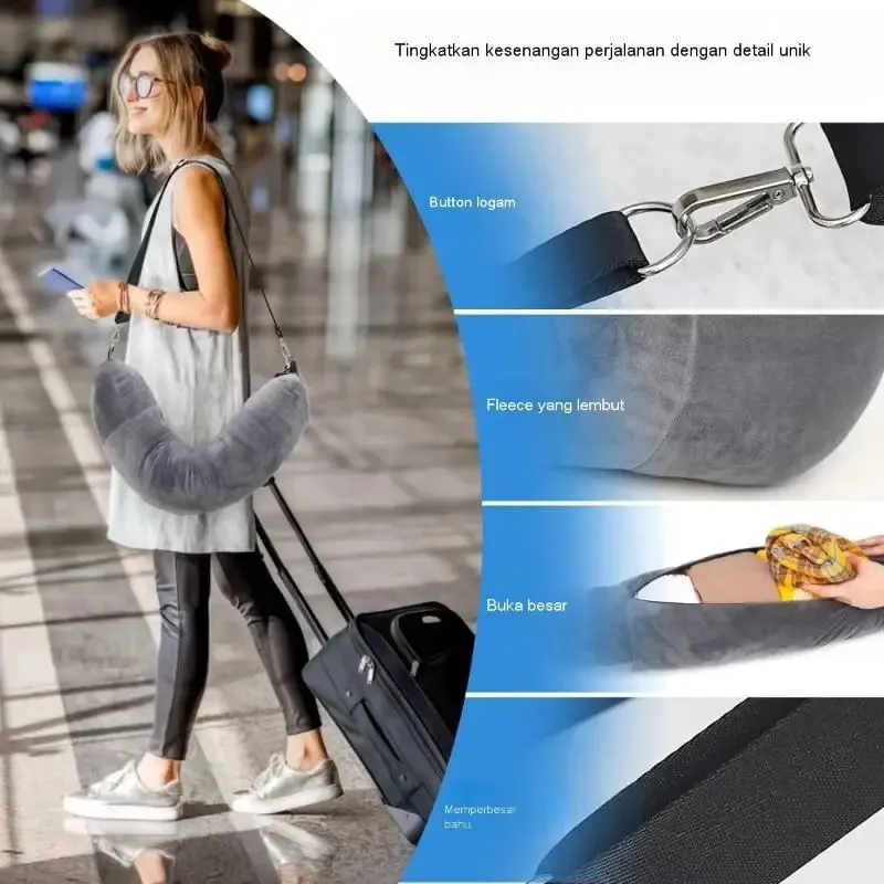 Oreiller de voyage, utilisation en avion