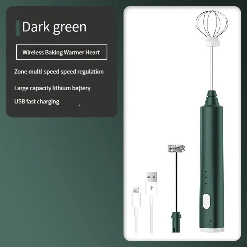 Batteur à œufs portatif rechargeable par USB, 3 vitesses, mousseur à lait pour café et boissons 8