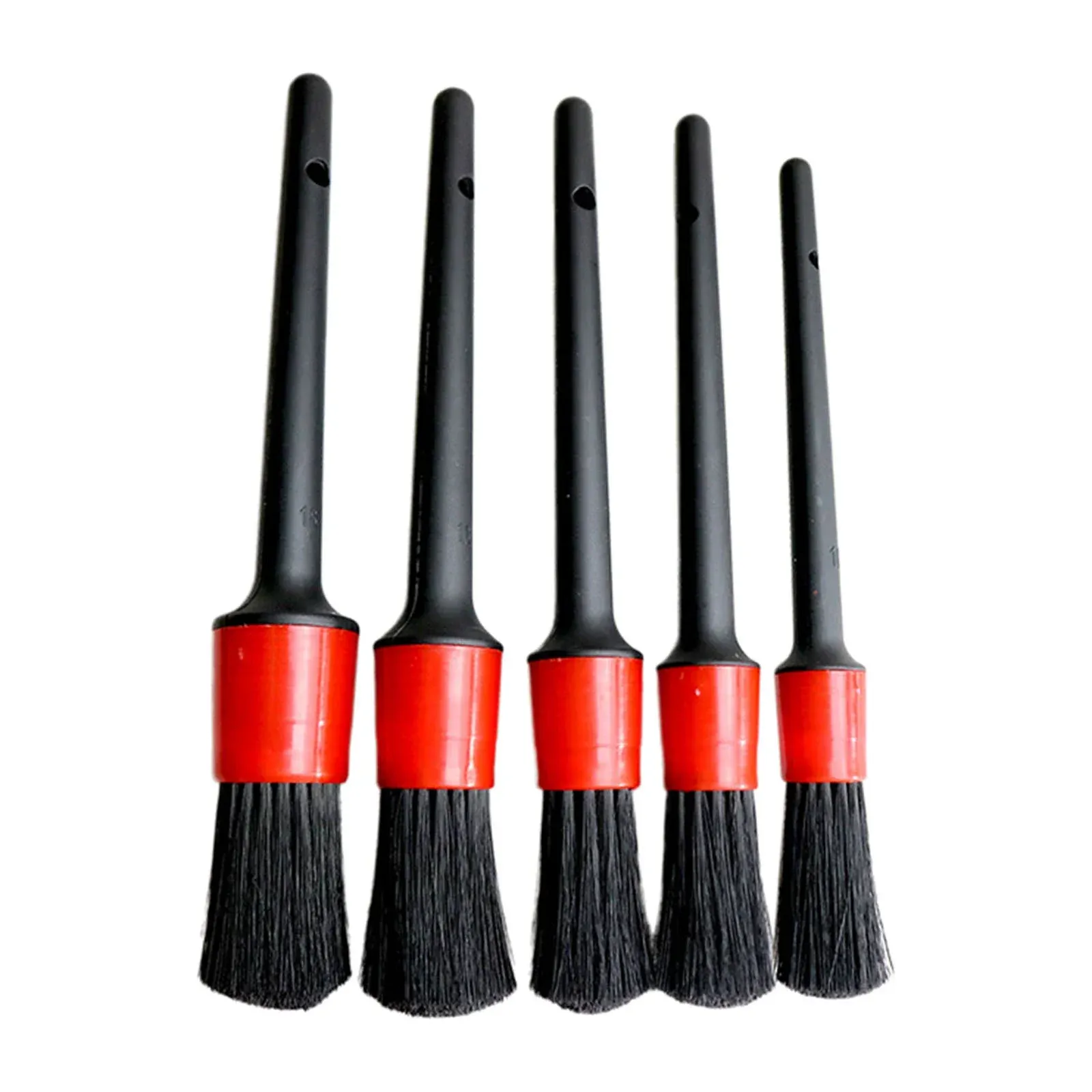 Kit de brosses de nettoyage automobile, 5 pièces, brosses de détailing pour intérieur de voiture et jantes 7