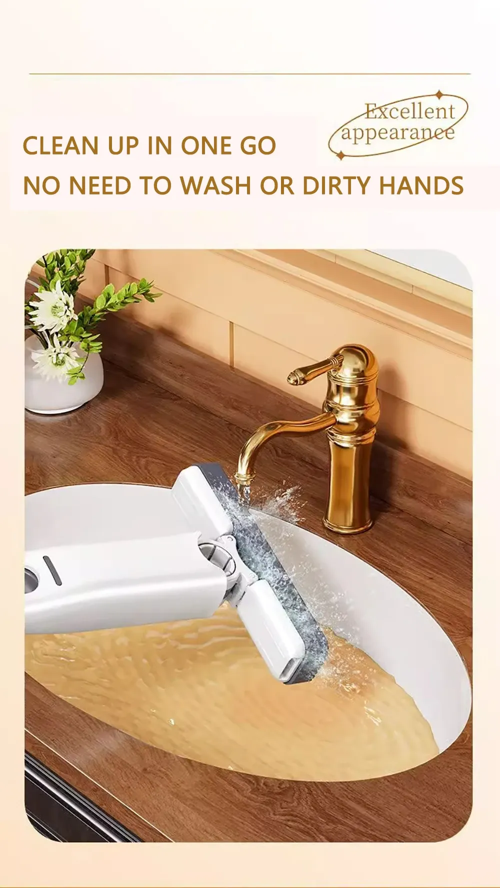 Nettoyage de cuisine avec la mini serpillière