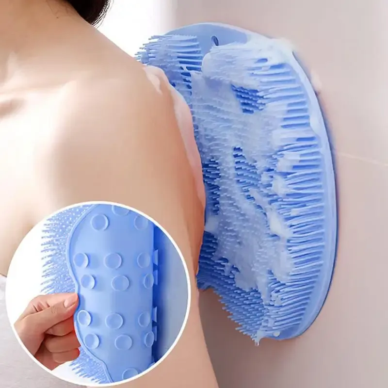 Tapis de massage mural en silicone pour douche avec brosse de nettoyage réutilisable - Image 1