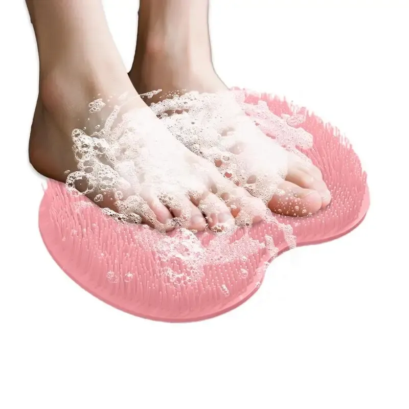 Tapis de massage mural en silicone pour douche avec brosse de nettoyage réutilisable 3