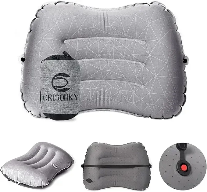 Oreiller gonflable de voyage ultraléger et portable pour le camping et la randonnée